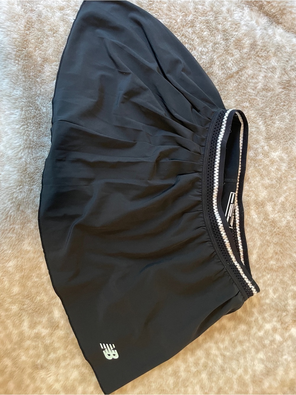 New Balance Black Athletic Skort with Elastic Waistband